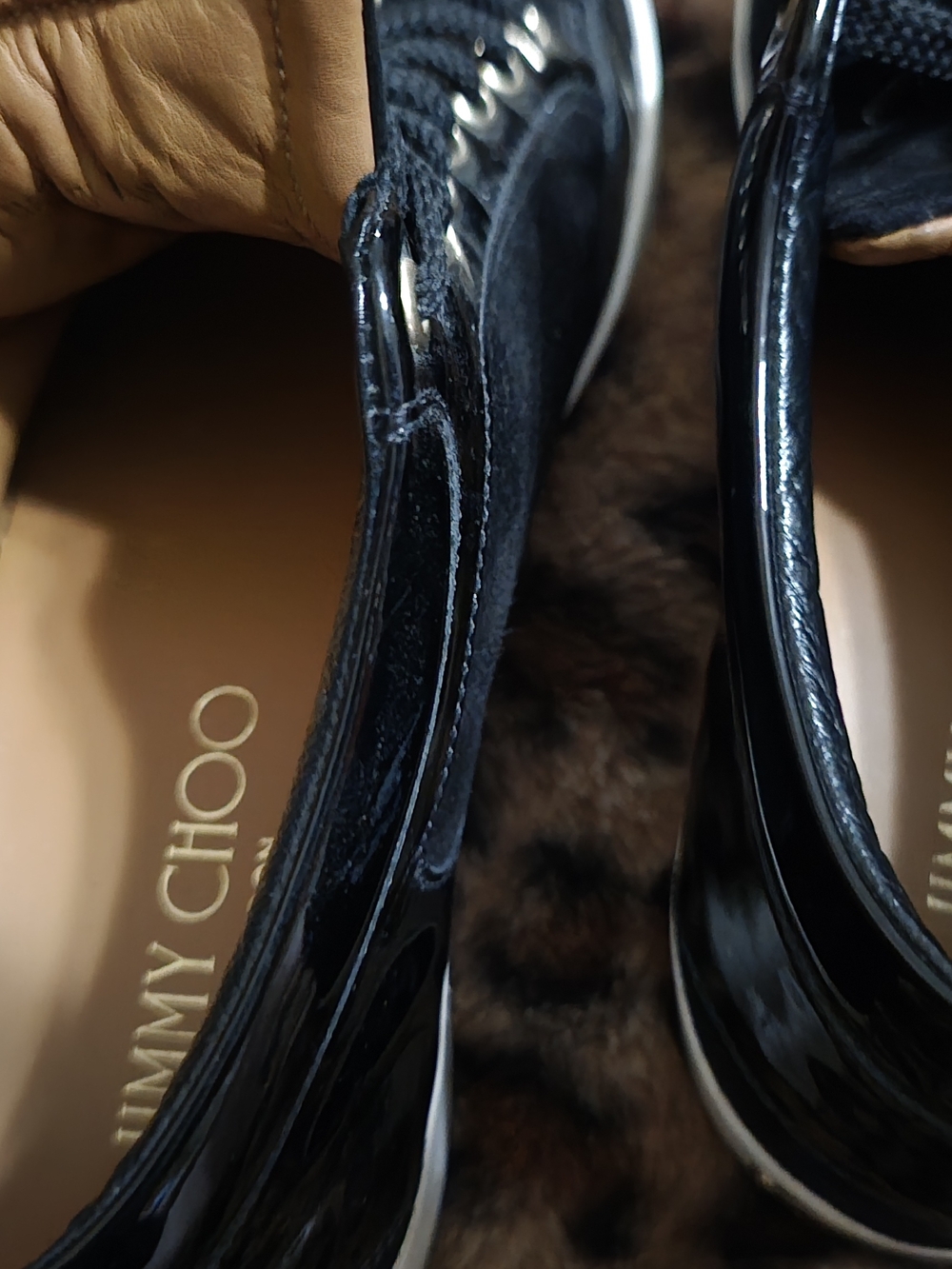 Jimmy Choo Black Suede & Patent Sneakers - Picture 6 of 6